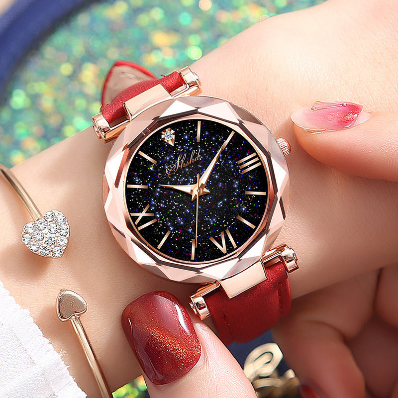 Starry Sky Frosted Belt Watch