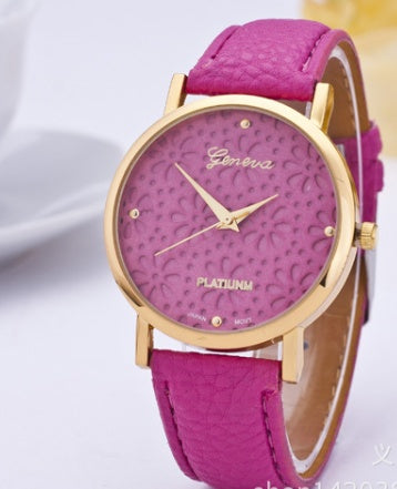 Geneva Flower Charm Watch