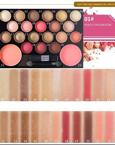 22-Color Glam Eyeshadow Palette