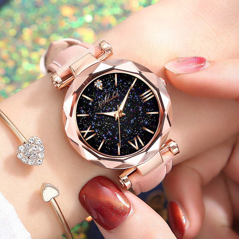 Starry Sky Frosted Belt Watch