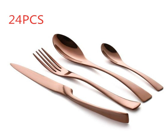 Black Stainless Cutlery Set