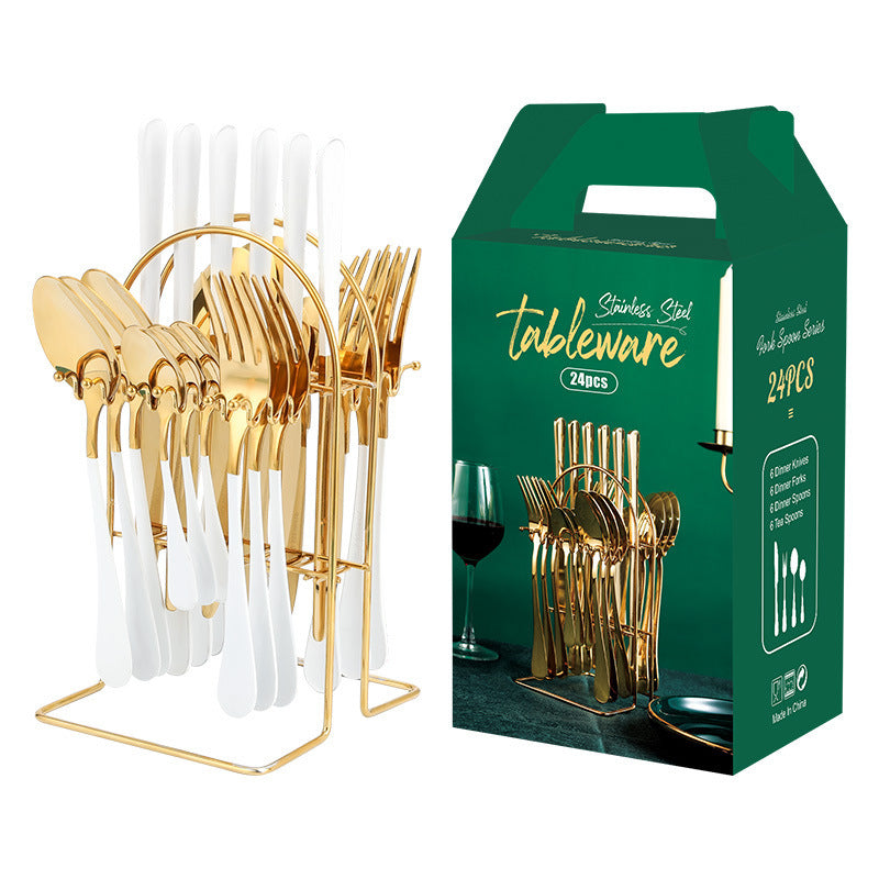 Elegant Gold Stainless Cutlery Set