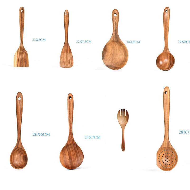 Teak Wood Kitchen Tool Set