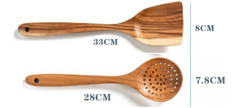 Teak Wood Kitchen Tool Set