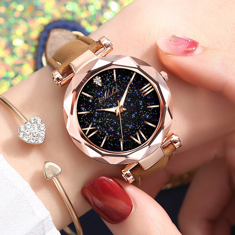 Starry Sky Frosted Belt Watch