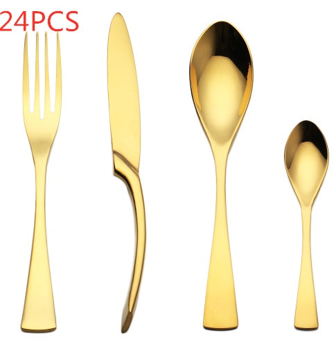 Black Stainless Cutlery Set