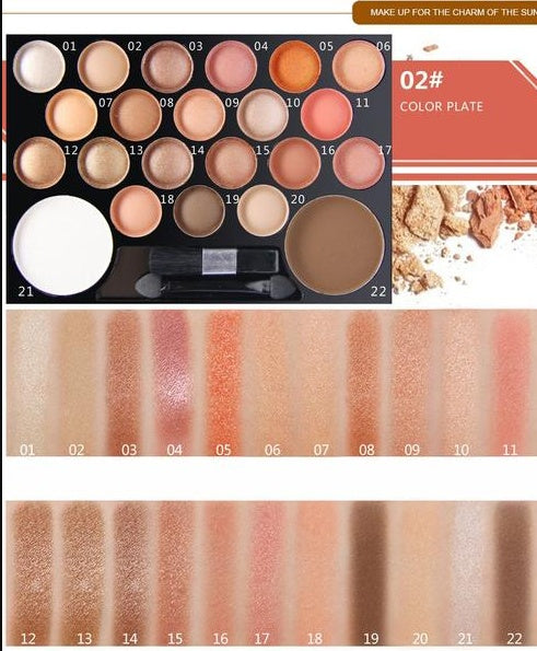 22-Color Glam Eyeshadow Palette