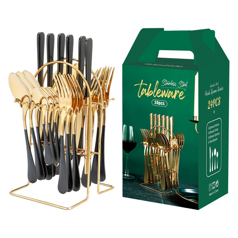 Elegant Gold Stainless Cutlery Set