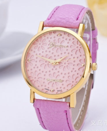 Geneva Flower Charm Watch