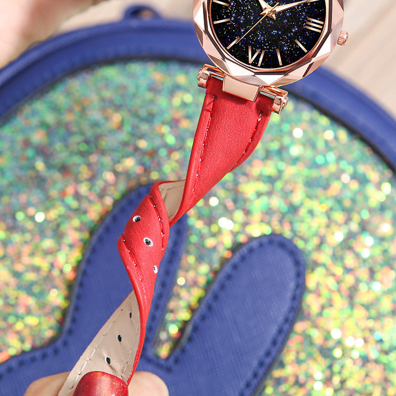 Starry Sky Frosted Belt Watch
