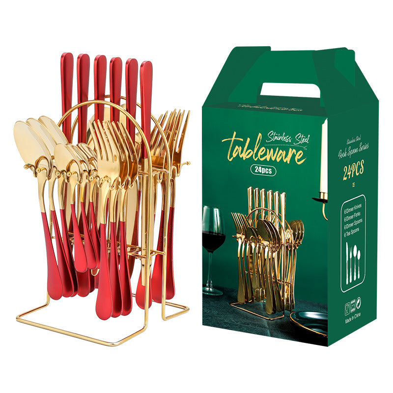 Elegant Gold Stainless Cutlery Set