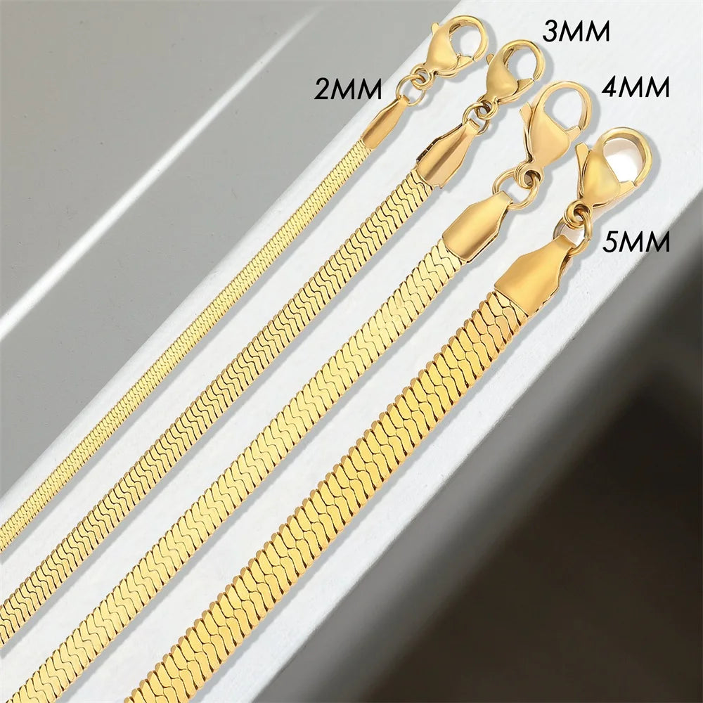 Elegant Gold Snake Chain Necklace