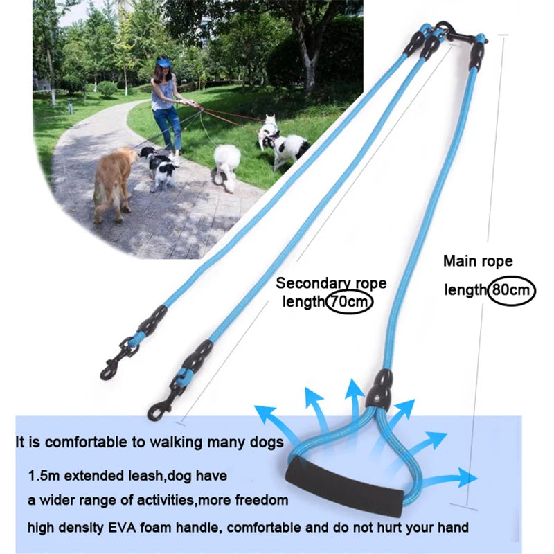 Dual Dog Expanding Leash Coupler