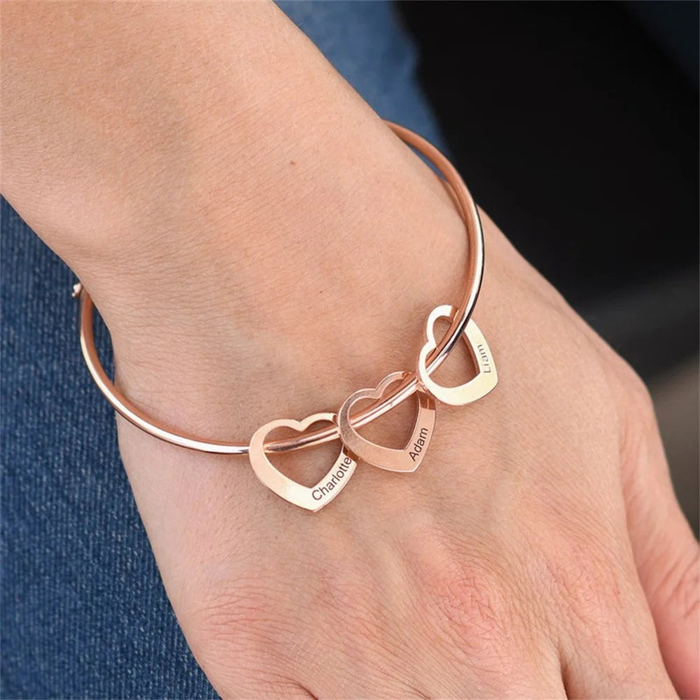 Personalized Love Name Bangle Bracelet