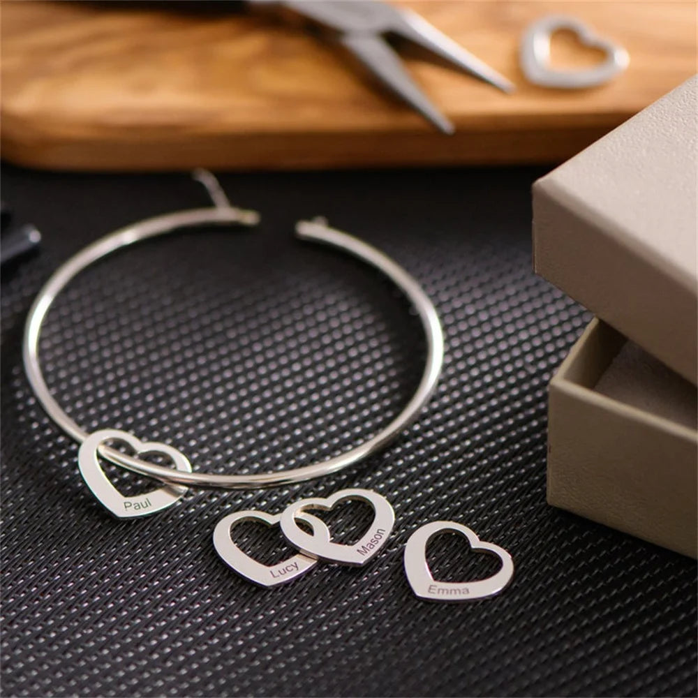 Personalized Love Name Bangle Bracelet