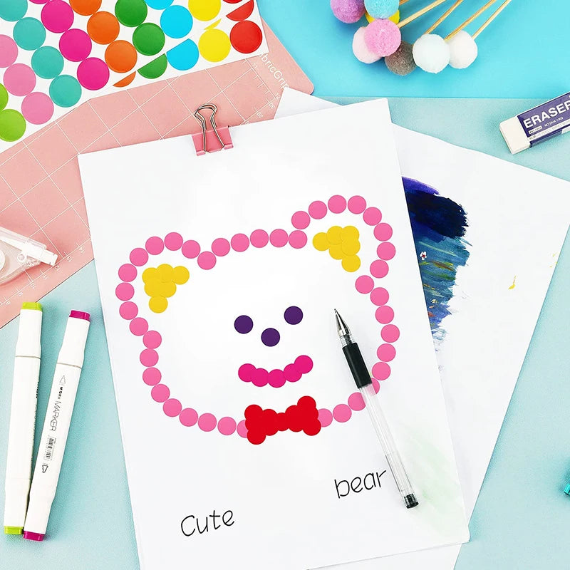 Colorful Dot Stickers Set