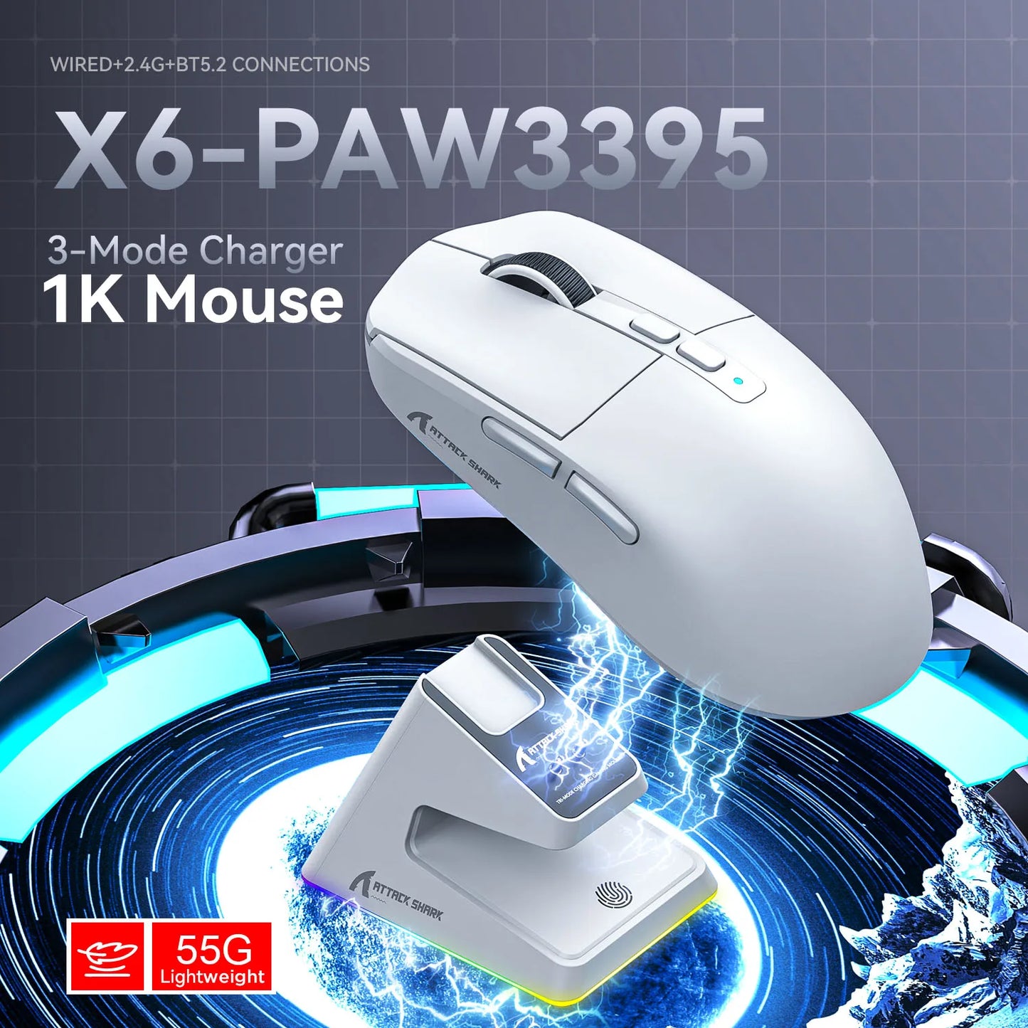 Attack Shark X6 Wireless Gaming Mouse