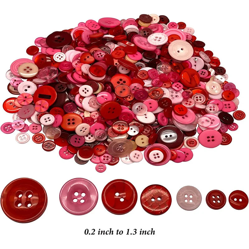 Colorful Resin Buttons Set