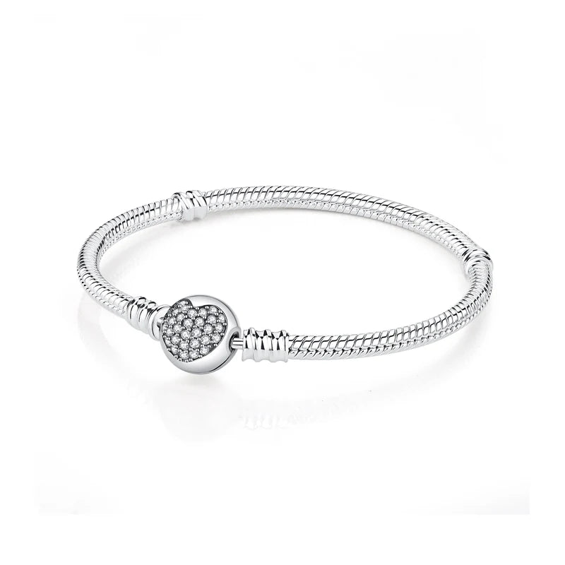 Crystal Heart Charm Bracelet