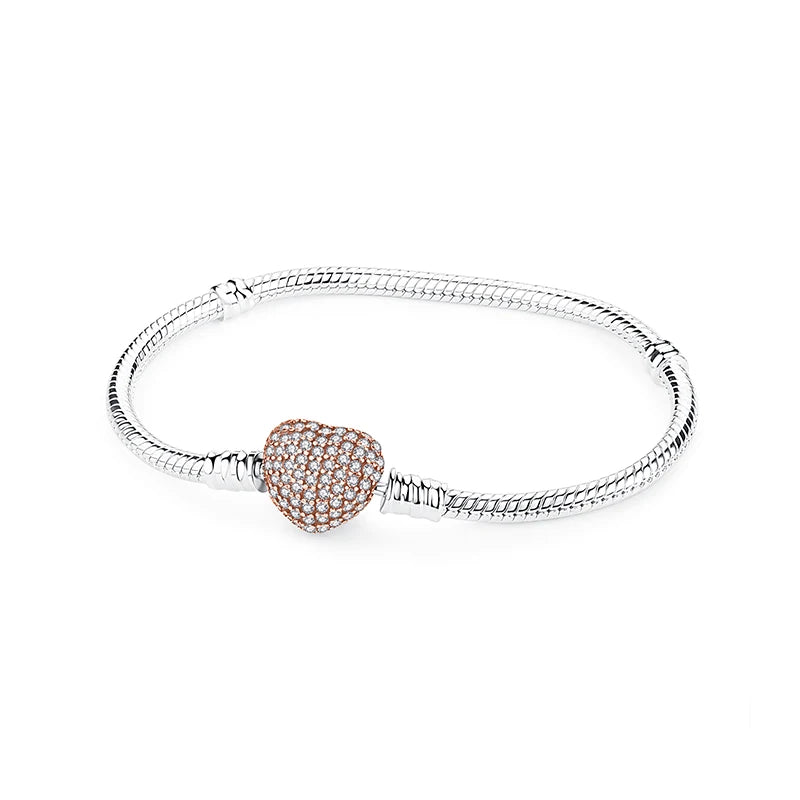 Crystal Heart Charm Bracelet