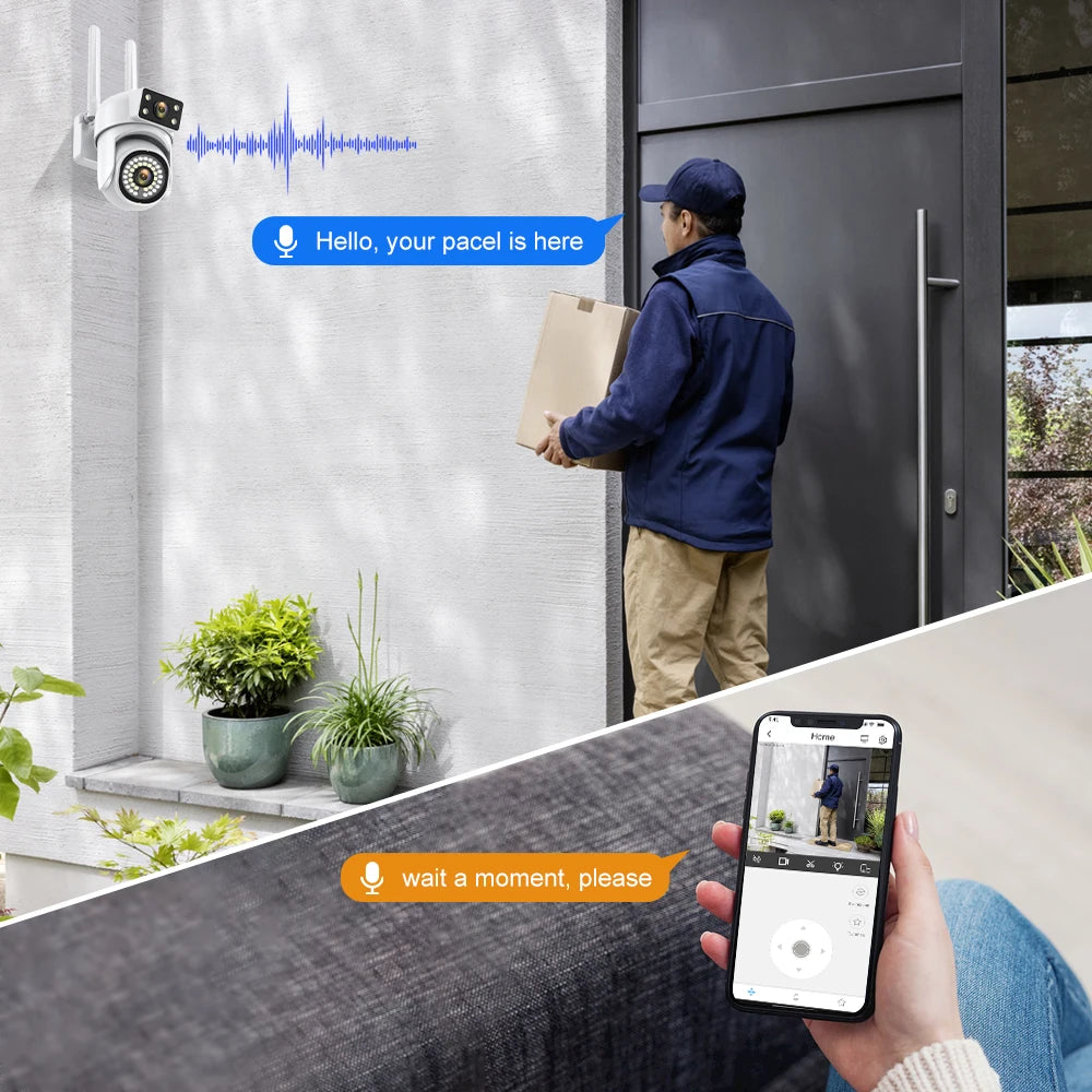 VERYHDSN Dual Lens 8MP WiFi Security Camera
