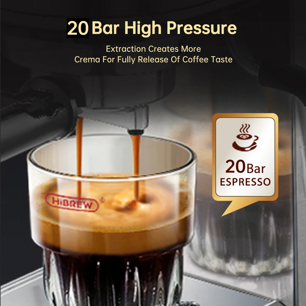 HiBREW 20-Bar Espresso Maker