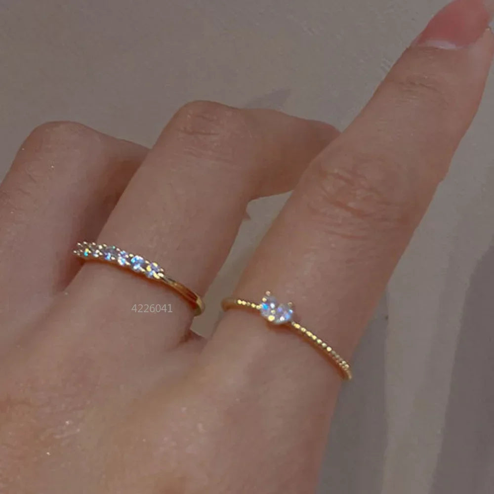 Adjustable Heart Zircon Ring