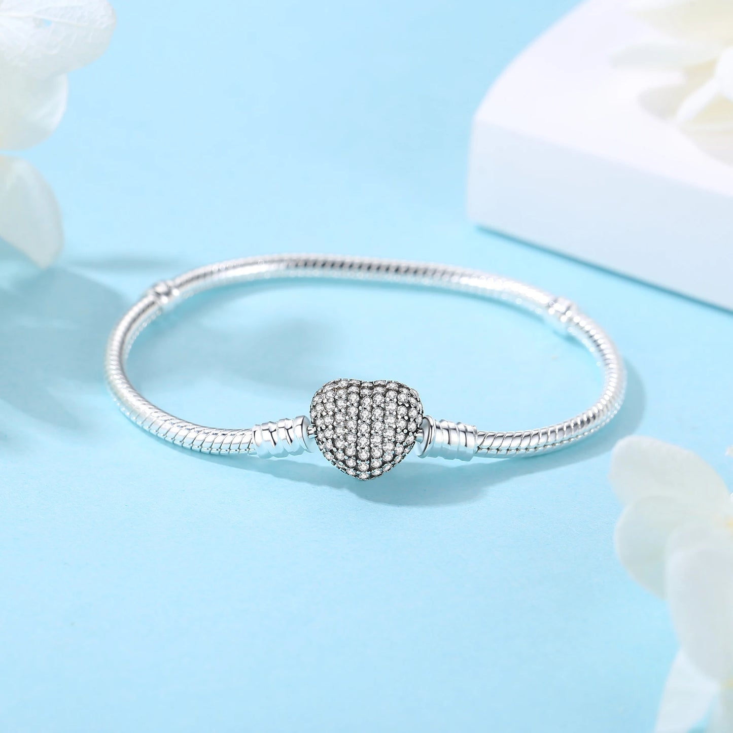 Crystal Heart Charm Bracelet