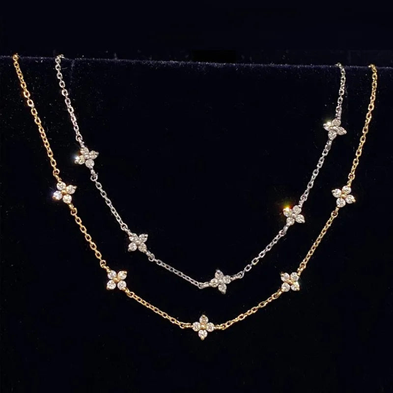 Golden Bloom Zircon Bracelet