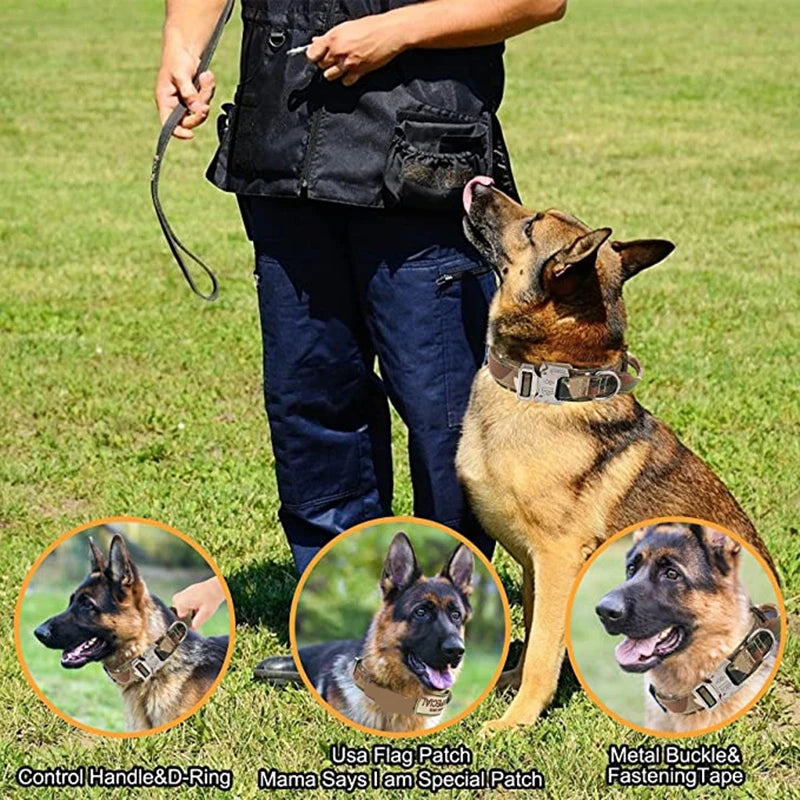 Tactical Dog Collar Leash Set