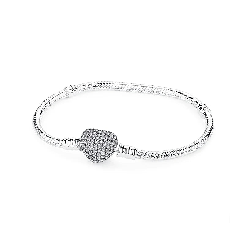 Crystal Heart Charm Bracelet