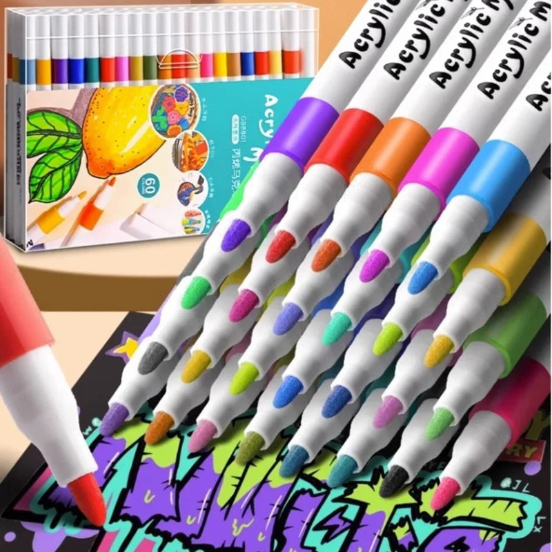80-Color Acrylic Art Marker Set