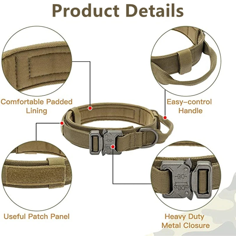 Tactical Dog Collar Leash Set