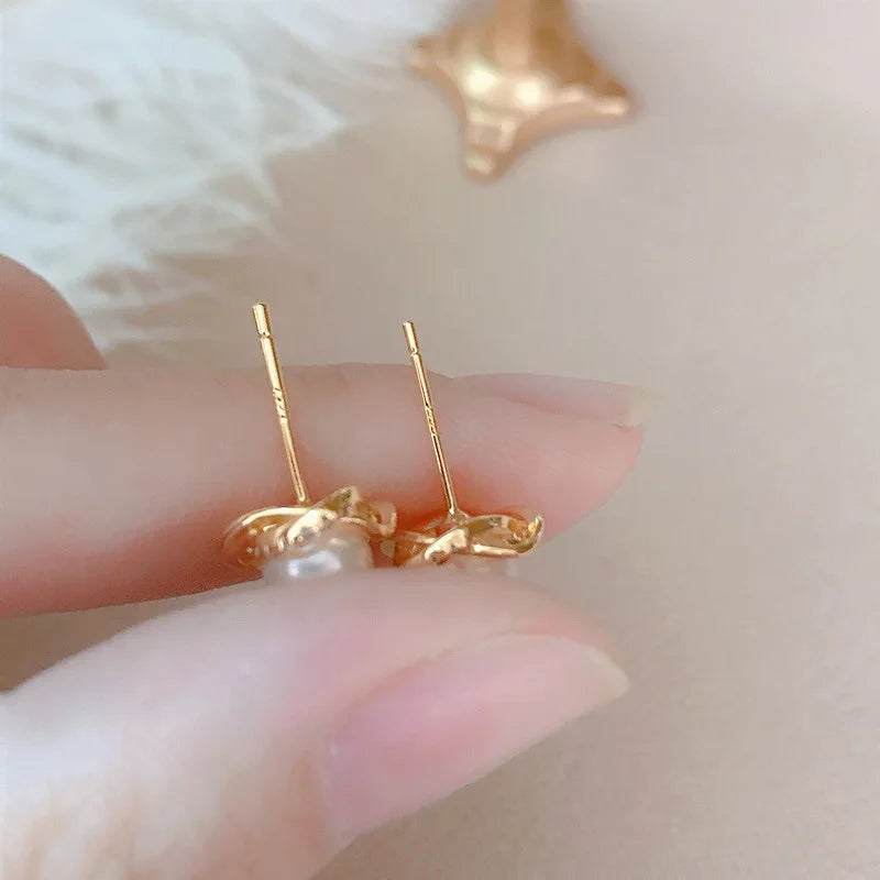 Luxurious Gold & Zircon Studs