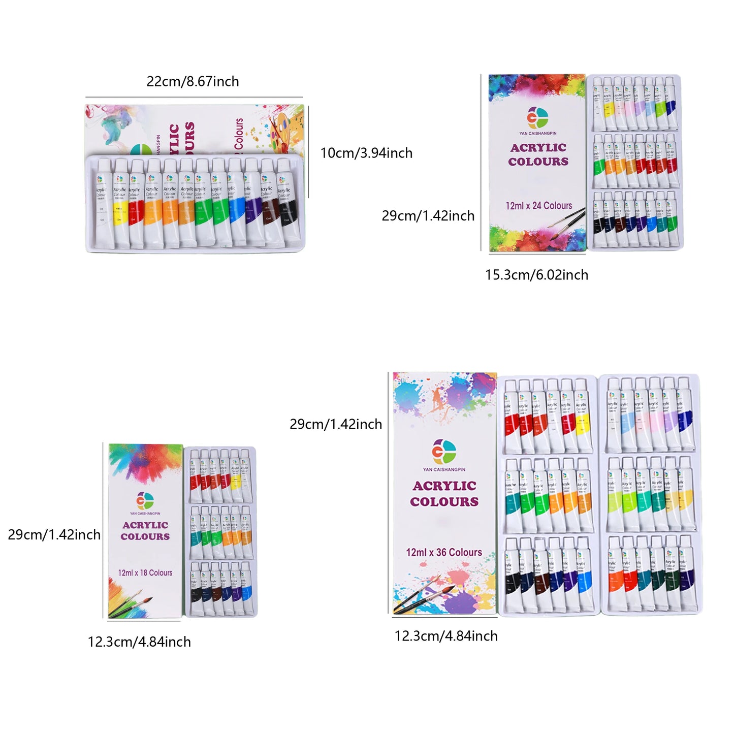 36-Color Acrylic Paint Set