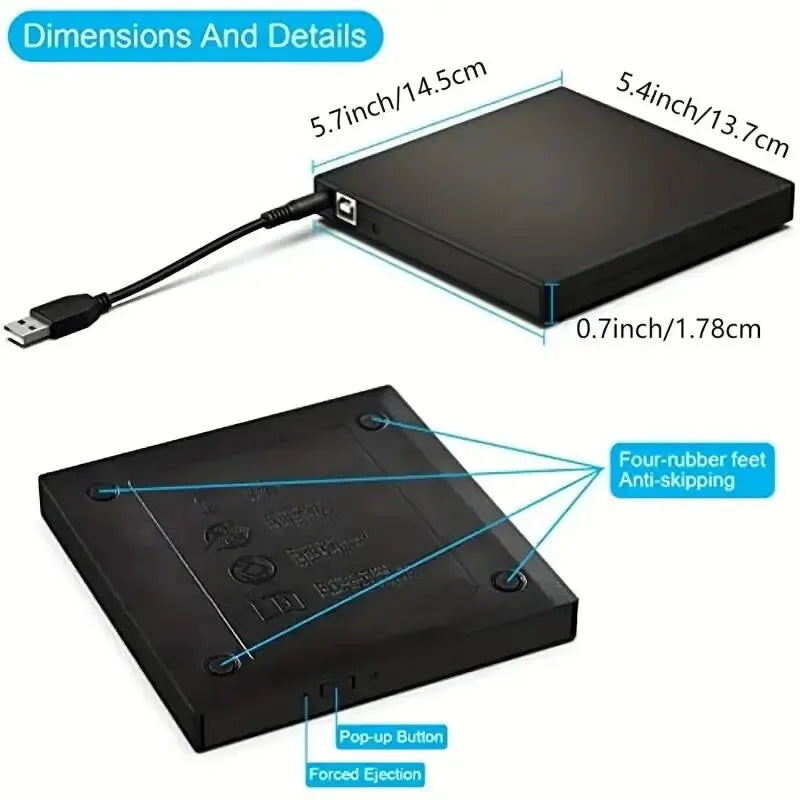 External High-Speed USB DVD-ROM