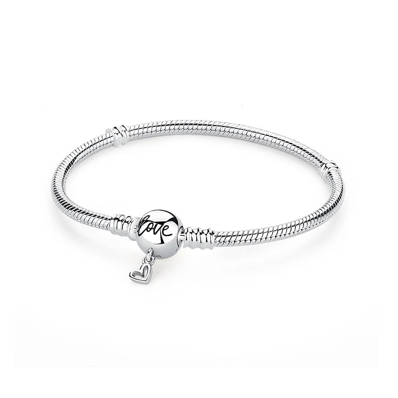Crystal Heart Charm Bracelet