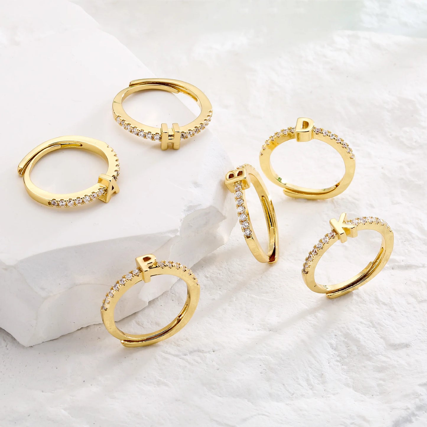 Classic Initials Letter Ring