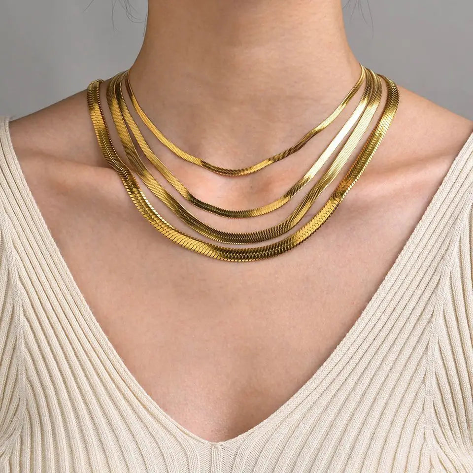 Elegant Gold Snake Chain Necklace