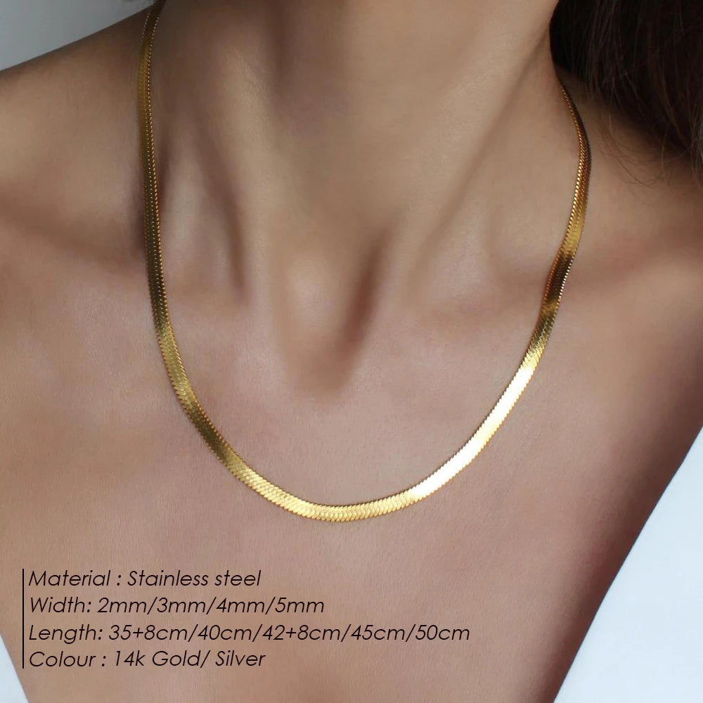 Elegant Gold Snake Chain Necklace