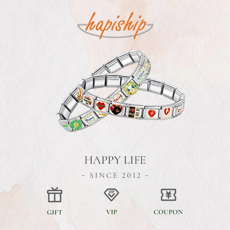 Heart Charm Italian Bracelet