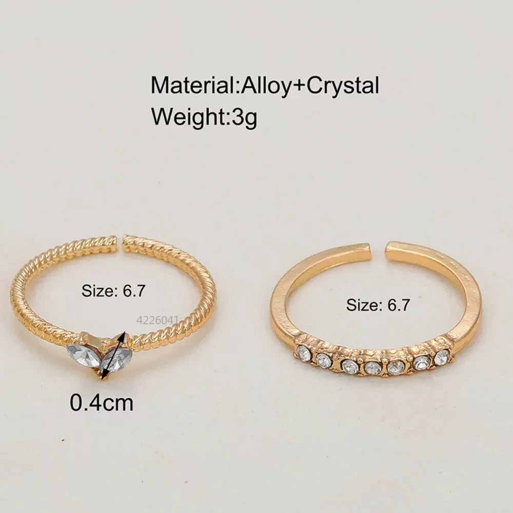 Adjustable Heart Zircon Ring