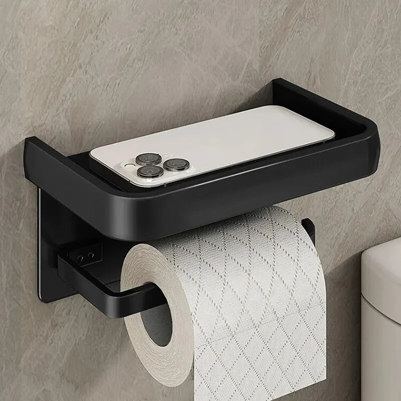 Sleek Aluminum Toilet Paper Holder