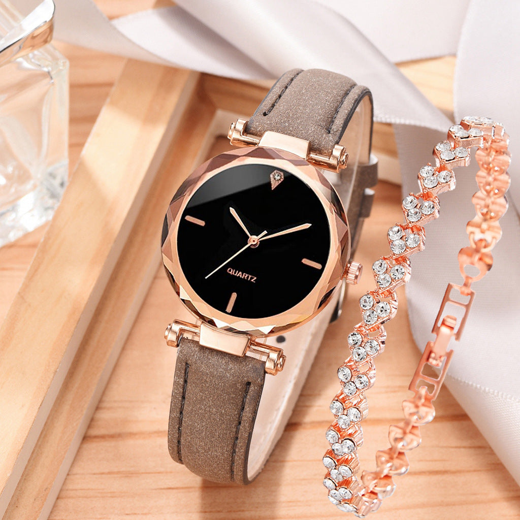 Classic Quartz Watch & Bracelet