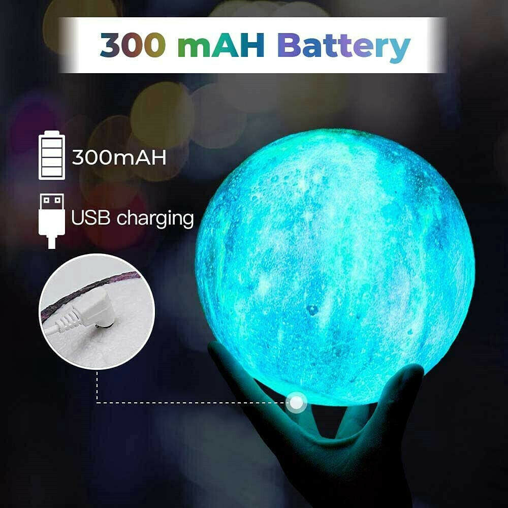 Galaxy Moon Lamp: 16-Color Magic