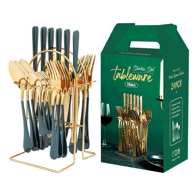 Elegant Gold Stainless Cutlery Set