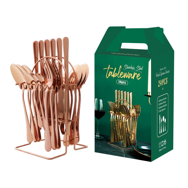 Elegant Gold Stainless Cutlery Set