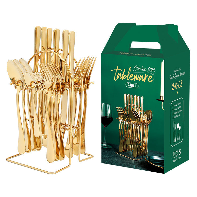 Elegant Gold Stainless Cutlery Set