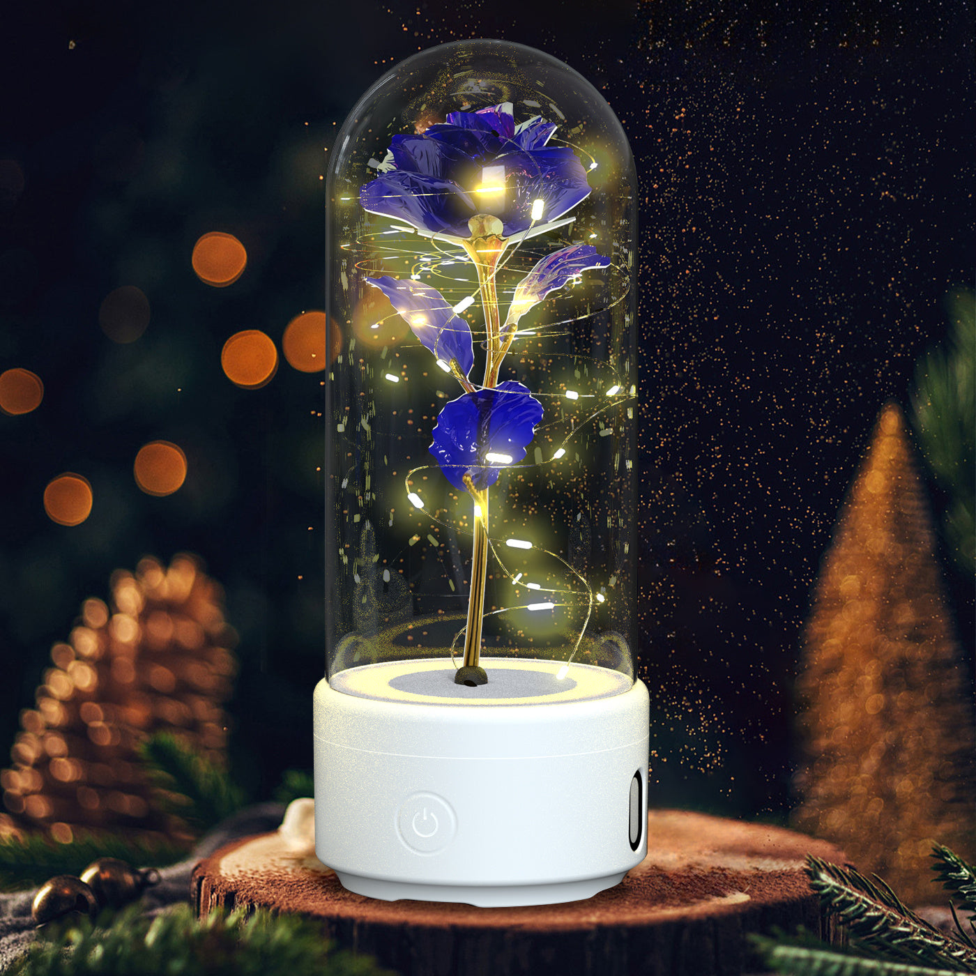 Rose LED Lamp & Bluetooth Speaker