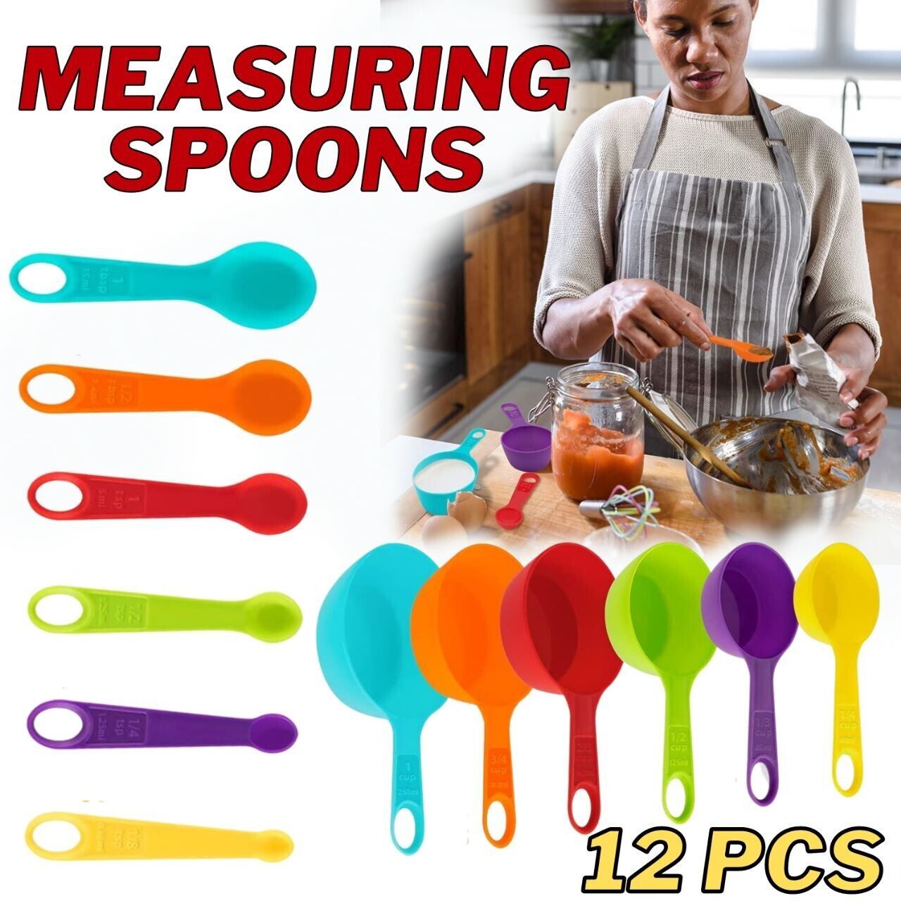 Colorful 12-Piece Measuring Set